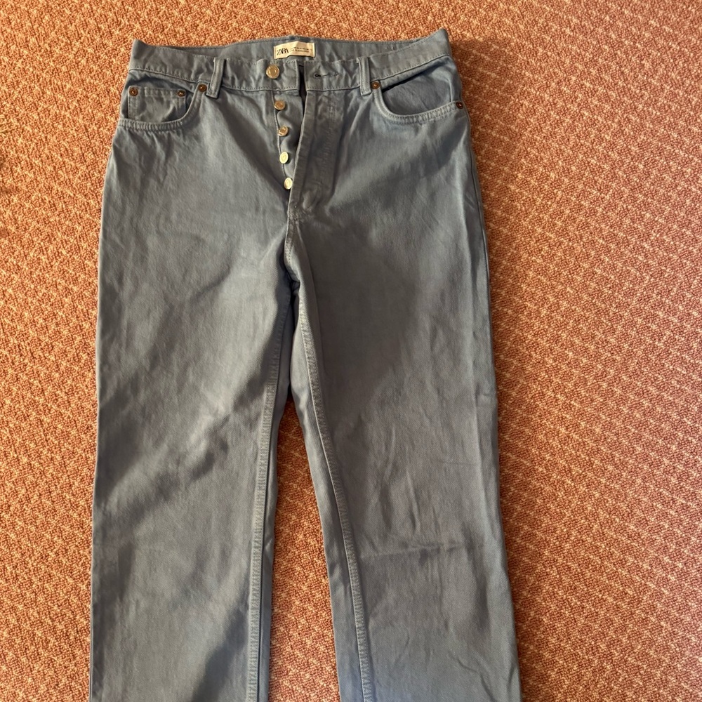 Light Blue Button-Fly Jeans